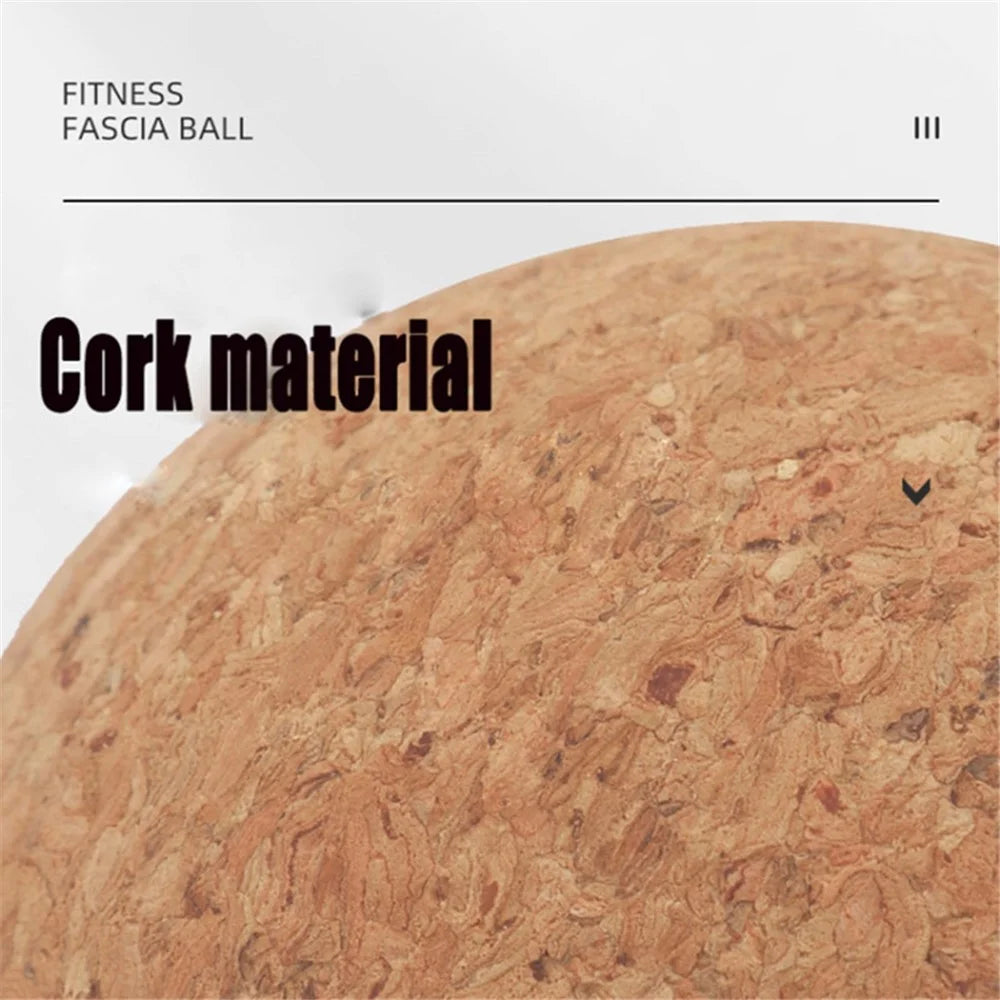 100MM Diameter Deep Tissue Muscle Cork Massage Ball Physical Therapy Roller for Muscle Relaxing - 3