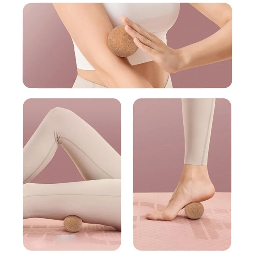 70MM Diameter Deep Tissue Muscle Cork Massage Ball Massaging Tool for Muscle Relaxing, Physical Therapy - 7