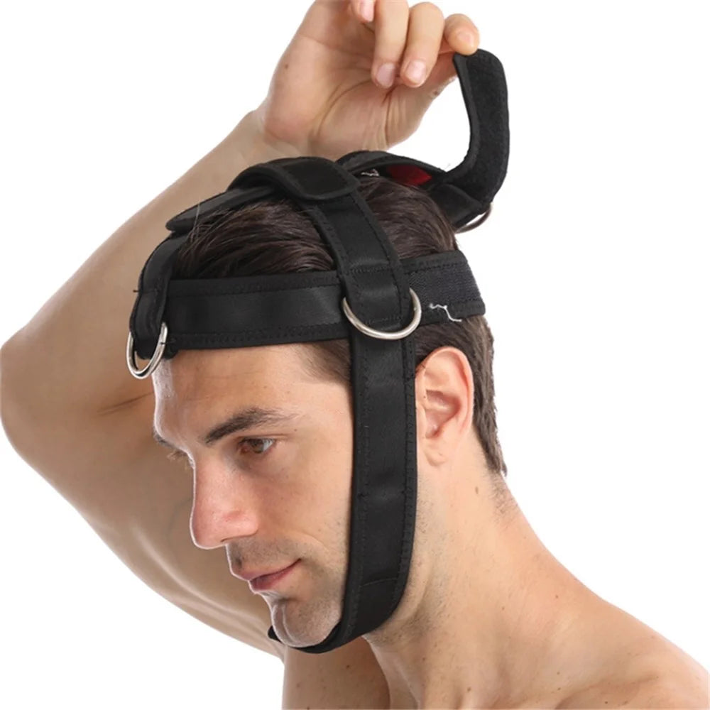 MK119 Home Gym Neck Training Harness Neck Strength Trainer Head Chin Neoprene+Nylon Strap Exerciser - 6
