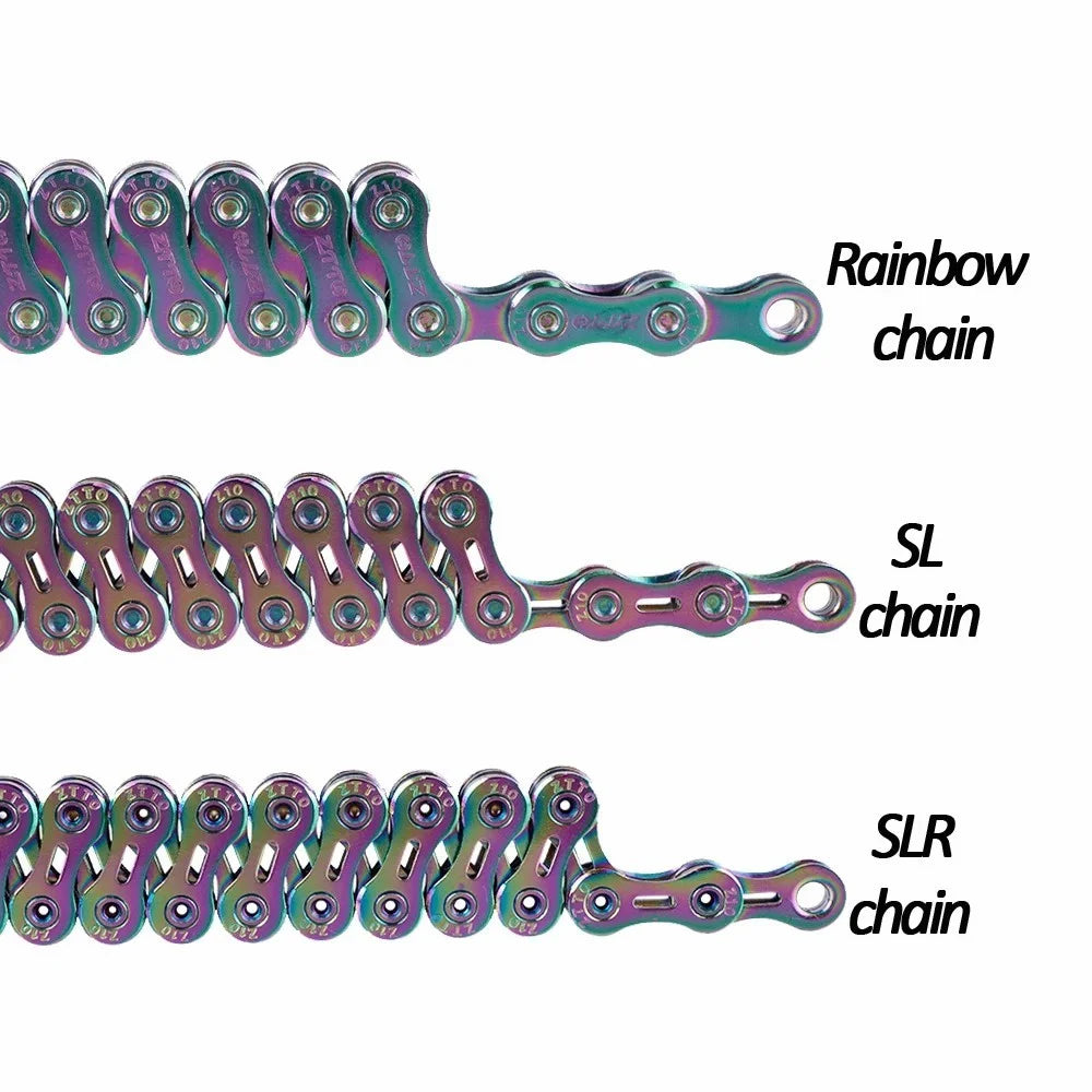 ZTTO Z09 Mountain Road Bike Chain 9-Speed 116 Links Carbon Steel Bicycle Chain - Colorful - 2