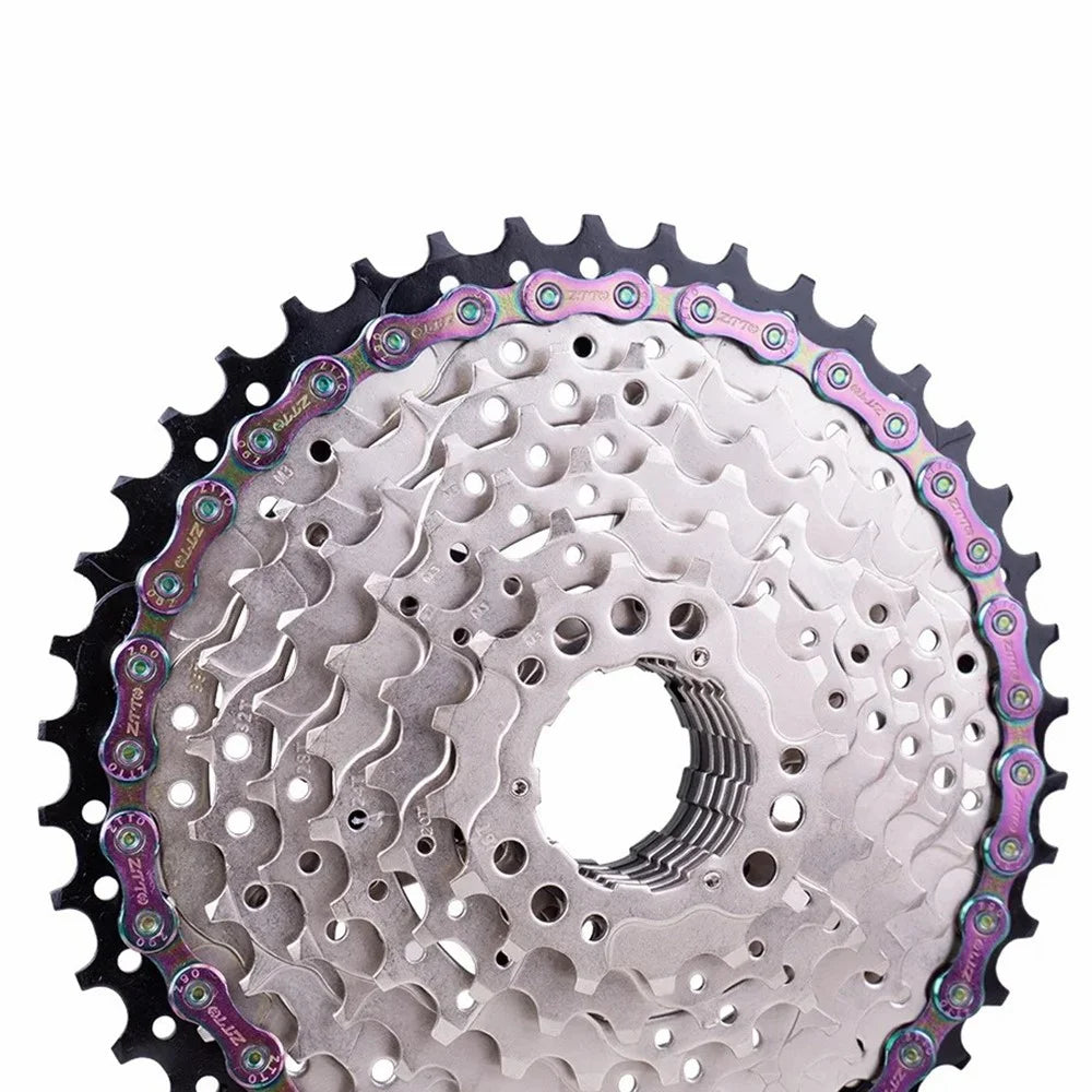 ZTTO Z09 Mountain Road Bike Chain 9-Speed 116 Links Carbon Steel Bicycle Chain - Colorful - 4