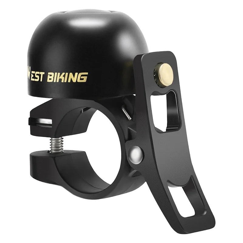 WEST BIKING YP0706072 Copper Alloy Bicycle Bell High Decibel Crisp Sound Mountain Road Bike Safety Horn - Black - 1