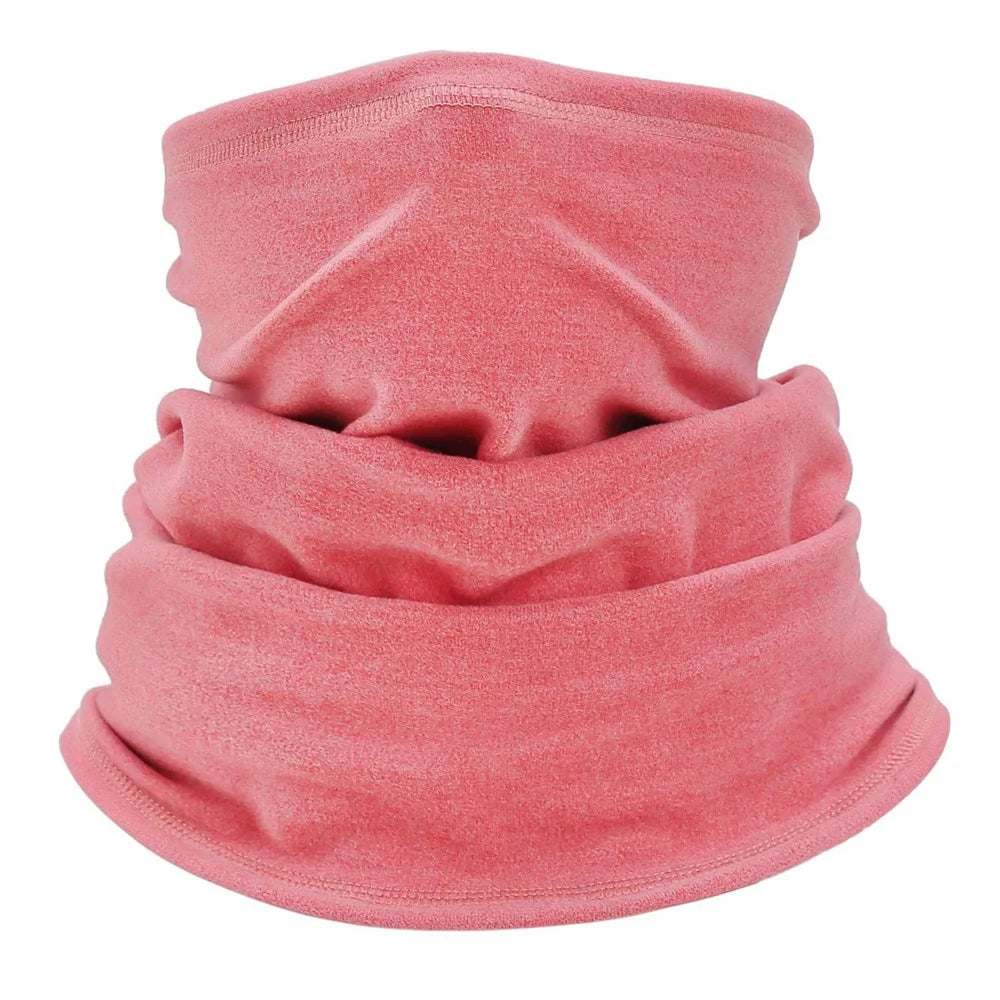 Winter Outdoor Cycling Half Face Mask Skiing Neck Scarf Elastic Warm Neck Gaiter - Rose - 1