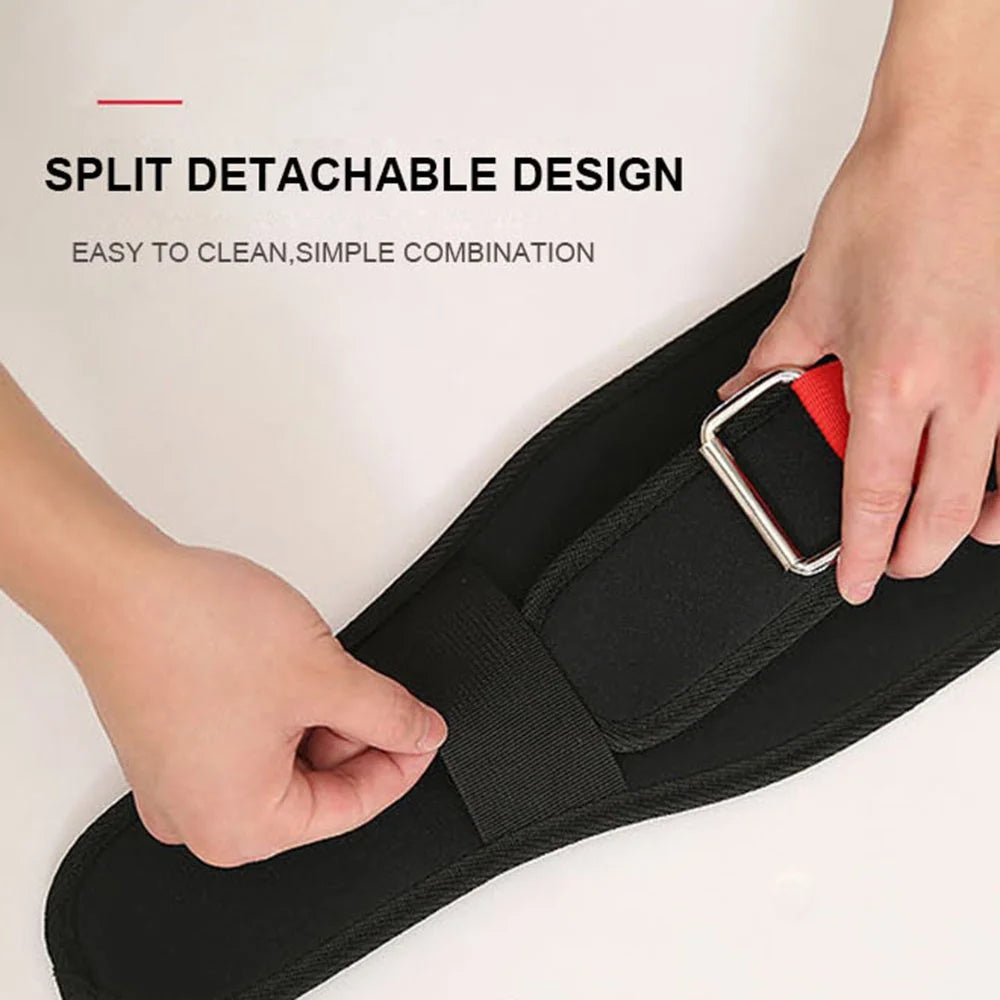 AOLIKES HY-7983 Weightlifting Belt Lumbar Support Squat Training Power Lifting Waist Belt Fitness Gym Waist Protector - Red/M - 3