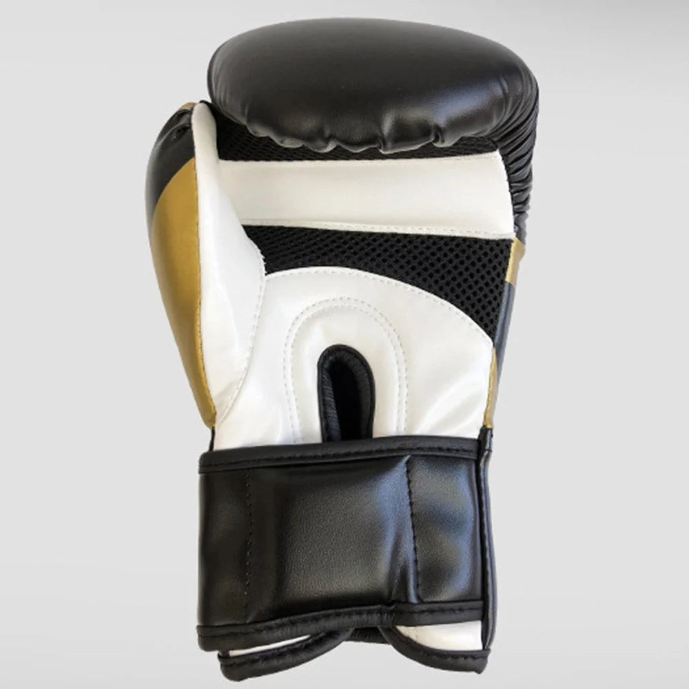 KAILUN NW-036 Men Women Kick Boxing Gloves Leather Karate Muay Thai Free Fight Training Gloves, 12oz - Red - 2
