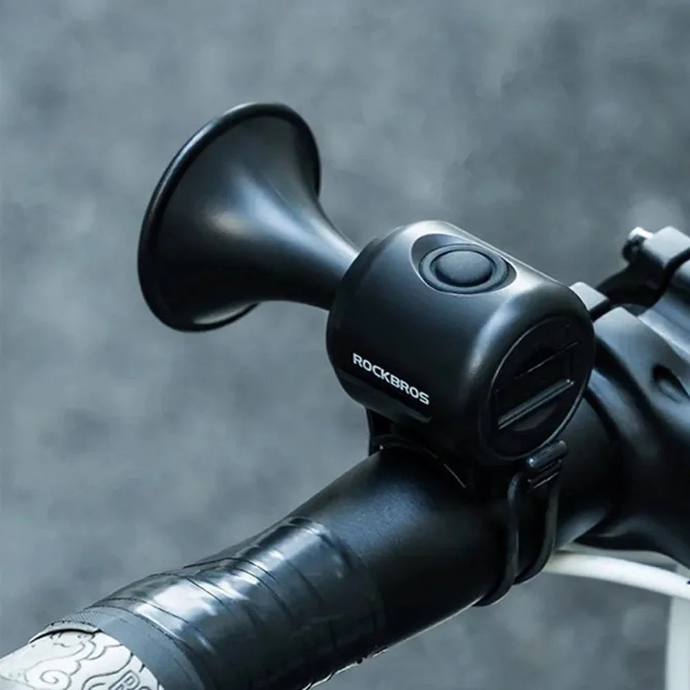 ROCKBROS EH-2 Electric Bike Horn ABS+PC High Decibel Bicycle Cycling Warning Bell - Black - 2