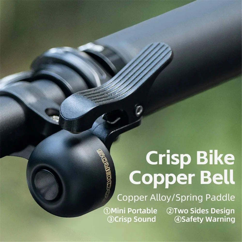 ROCKBROS Copper Alloy Loud Bike Bell Mountain Road Bicycle Cycling Warning Metal Horn - Right - 2