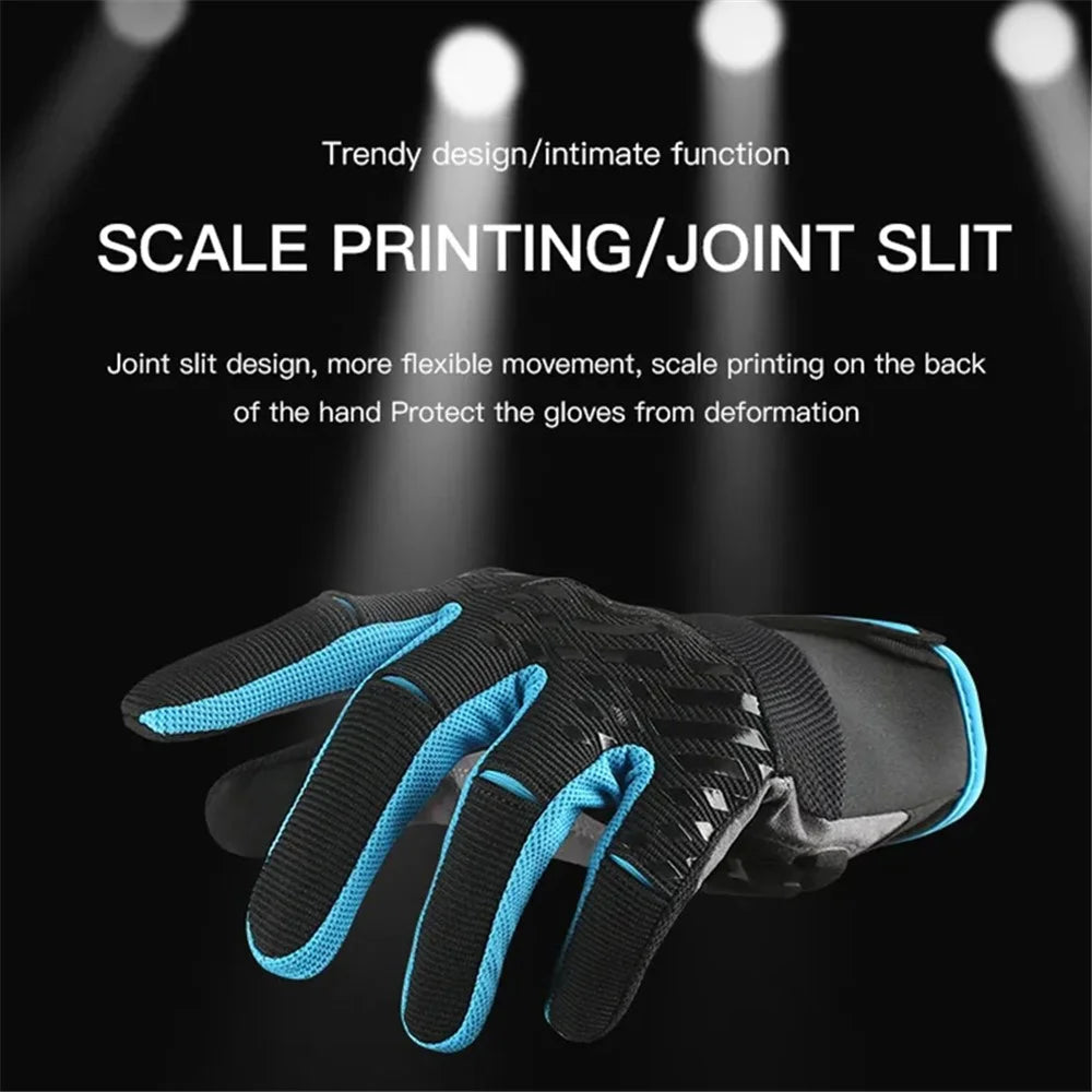 KYNCILOR A0023 1 Pair Breathable Cycling Gloves Touch Screen Bicycle Gloves Shockproof Bike Gloves - Blue / S - 2