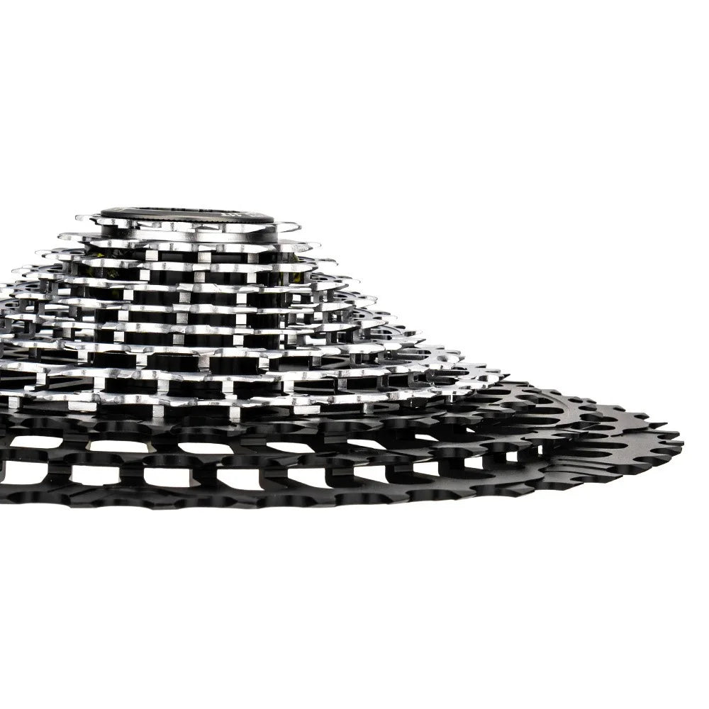 ZTTO 12 Speed 11-50T Ultra Light Aluminum Alloy + Steel Mountain Bike Cassette Freewheel for HG Hub - Black+Silver - 4