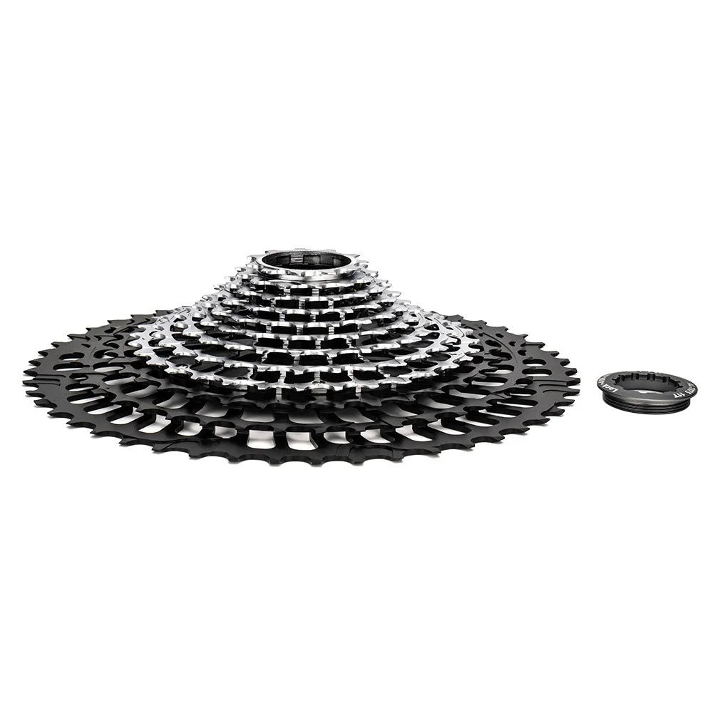 ZTTO 12 Speed 11-50T Ultra Light Aluminum Alloy + Steel Mountain Bike Cassette Freewheel for HG Hub - Black+Silver - 5
