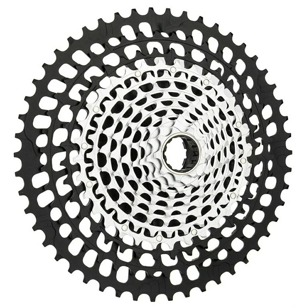 ZTTO 12 Speed 9-50T Ultra Light CNC Hollow Mountain Bike Cassette Freewheel for XD Hub - Black+Silver - 1