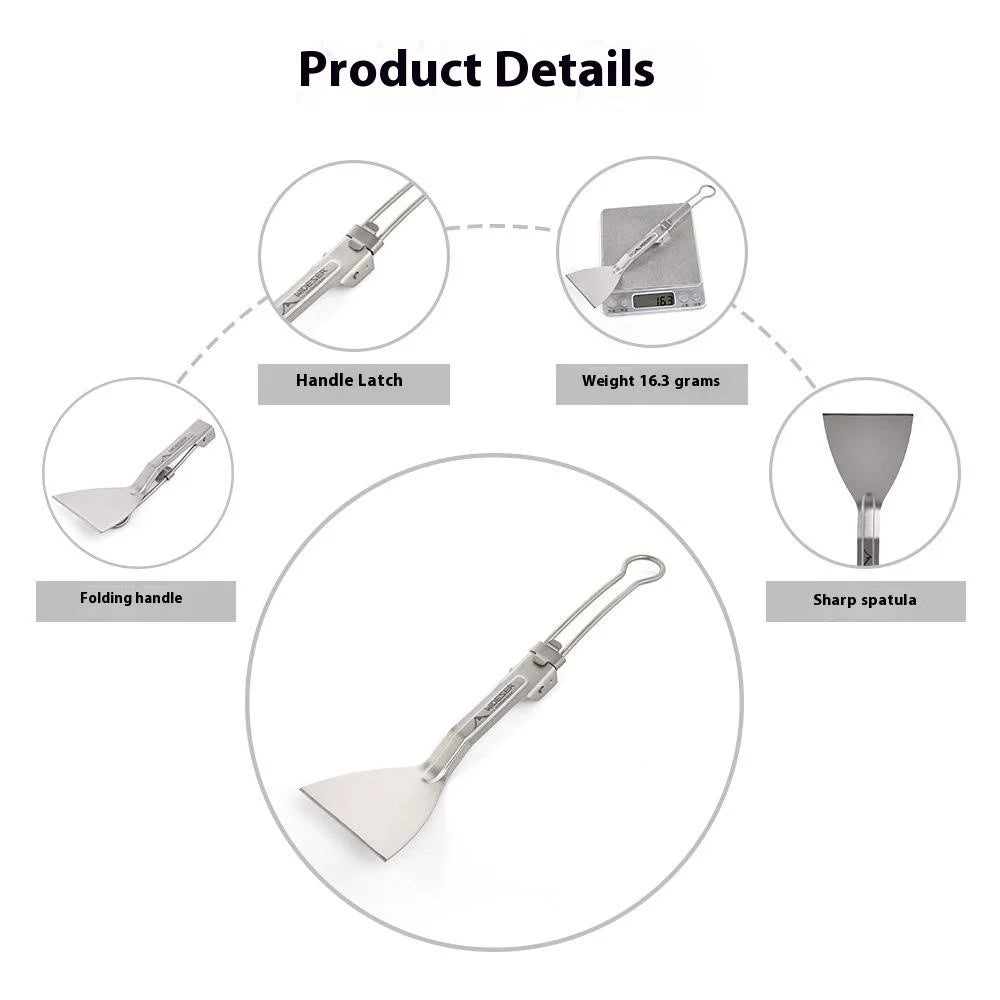 WIDESEA WSTT-118 Outdoor Camping Pure Titanium Foldable Spatula Ultralight Shovel Cookware - 3