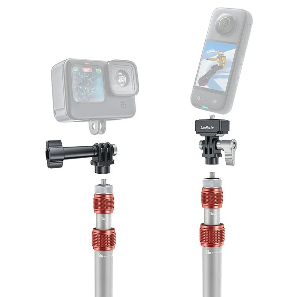 LANPARTE MF-02 Motorcycle Aluminum Alloy Extendable Flag Pole Action Camera Support Stick - 3