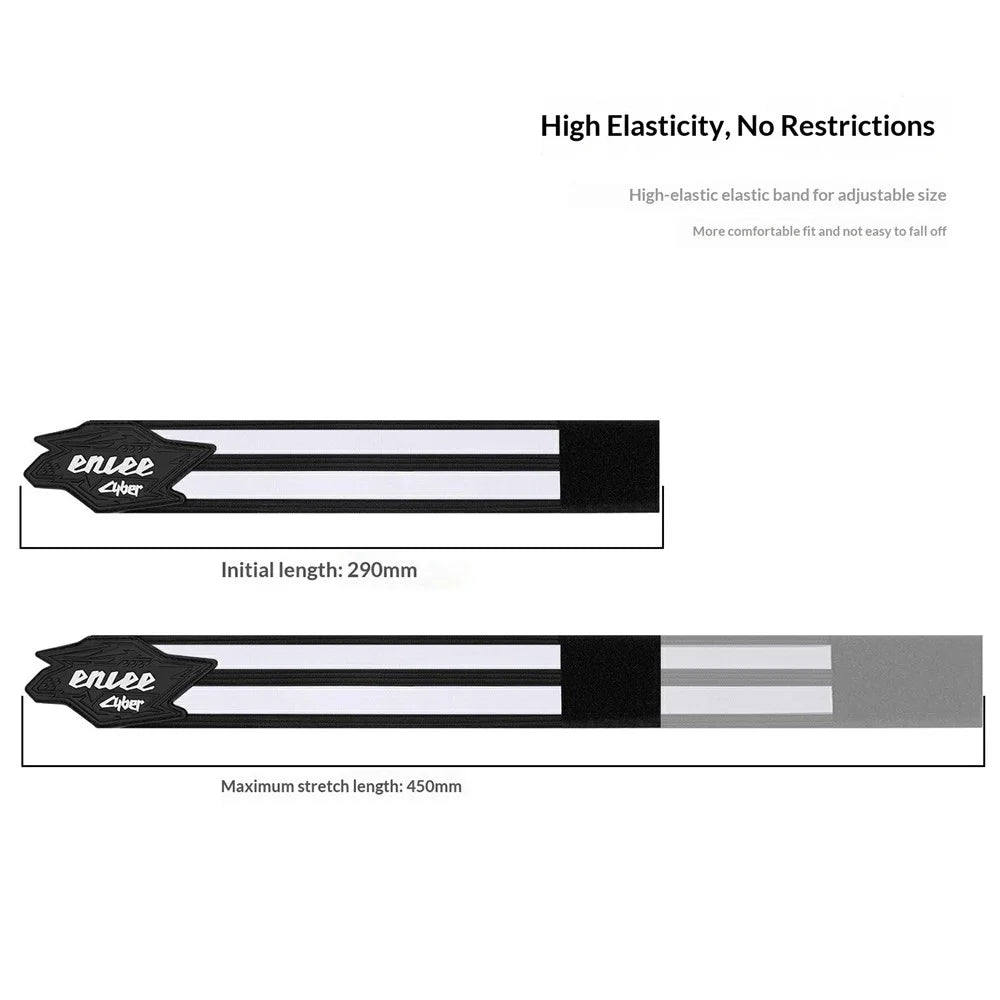 ENLEE ES30 1Pc Reflective Cycling Pant Leg Band High Visibility Elastic Bicycle Ankle Strap for Night Riding - 6