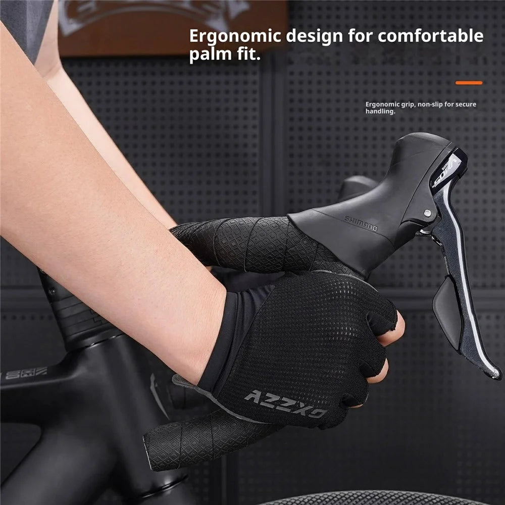 ENLEE 2Pcs Bicycle Handlebar Tape with Bar End Plugs Shock Absorption PU Leather + EVA Road Bike Bar Tape - Black - 2