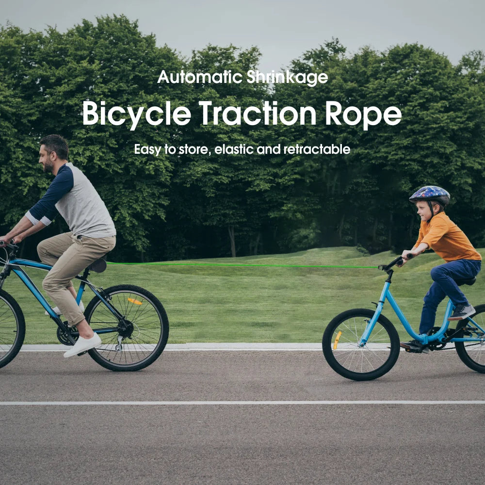 Bicycle Tow Rope for Parent Child Cycling 2.6m Extendable Bike Trailer Rope Pull Traction Strap - Black - 4