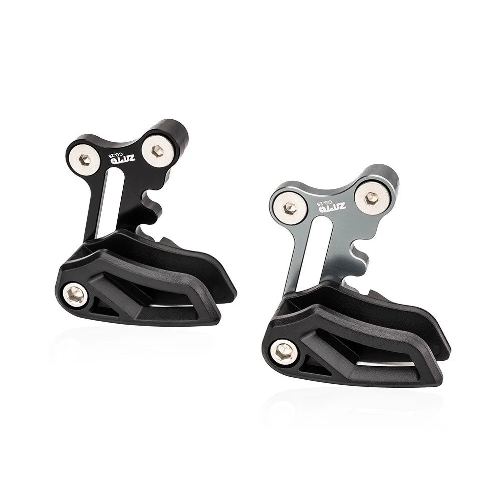 ZTTO CG25 Aluminum Alloy MTB Bicycle Chain Guide E-Type Mount Chain Protector - Titanium Grey - 6
