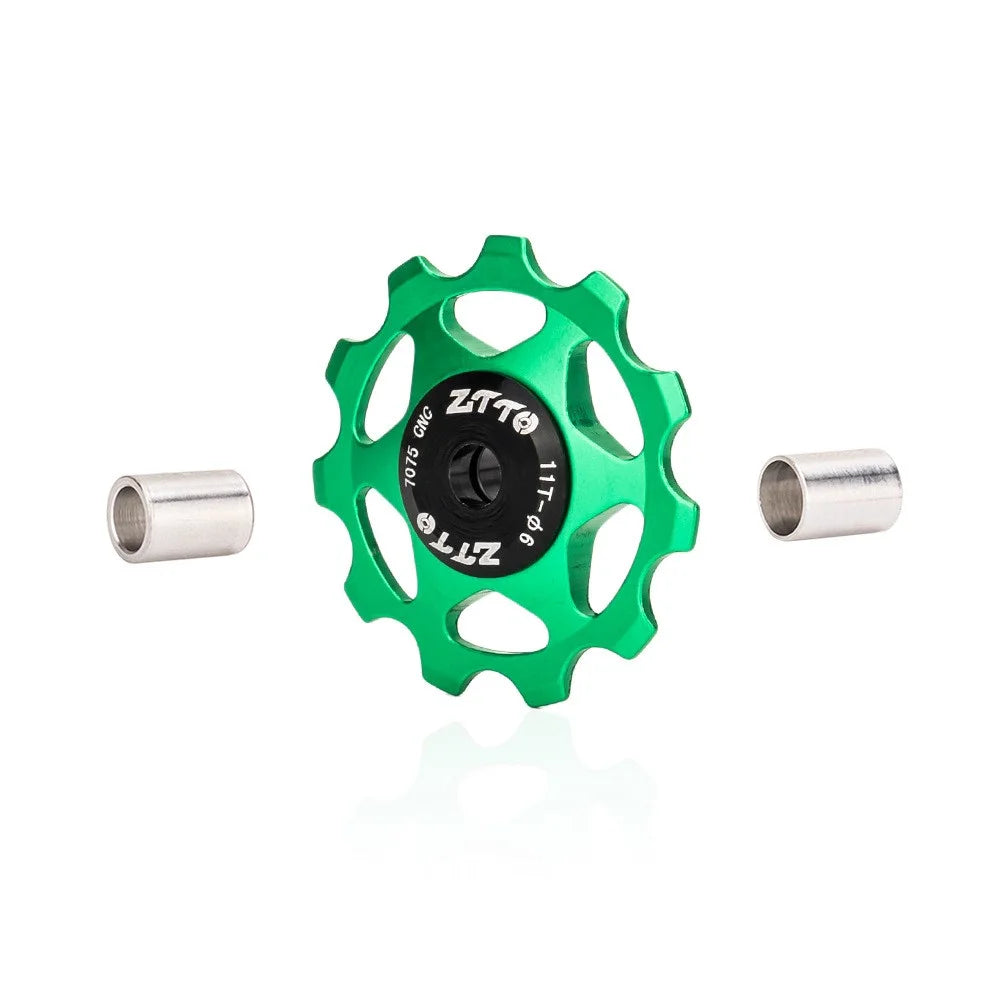 ZTTO 11T Rear Derailleur Pulley Bike Bicycle Metal Bearing Jockey Wheel Aluminium Alloy Rear Derailleur Guide Roller - Colorful - 3