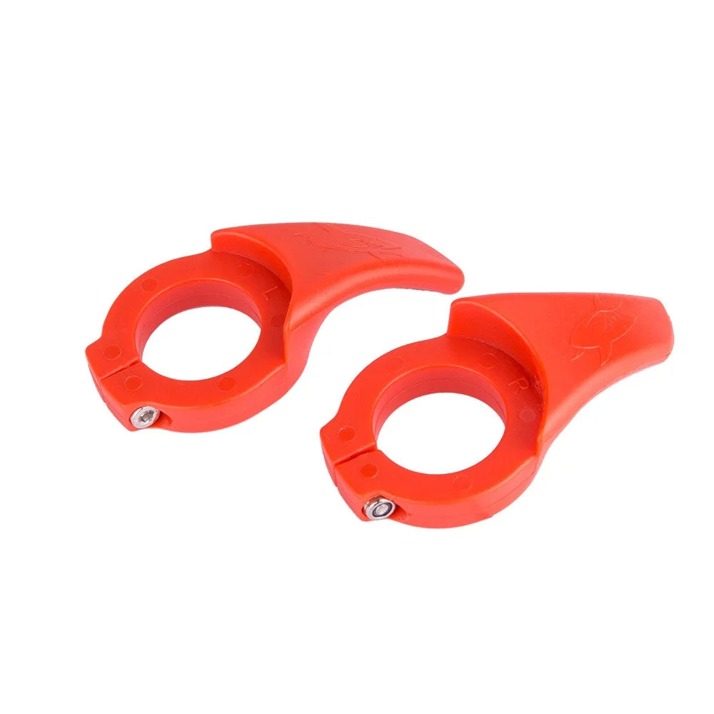 1 Pair Bicycle Handlebar Grips Polycarbonate + Fiberglass MTB Bike Horn Vice Grip - Red - 1