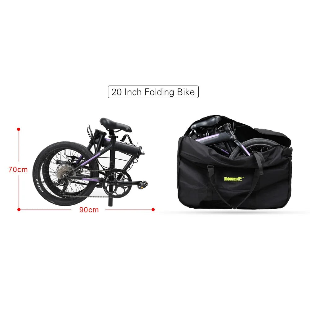 RHINOWALK RF201 Shoulder Bag for 20 Inch / 22 Inch Folding Bike Portable Storage Bag - 6
