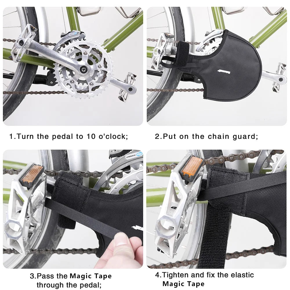RHINOWALK RM264 Bicycle Crankset Cover MTB Road Bike Chainwheel Guard Polyester Anti-scratch Cover - 5