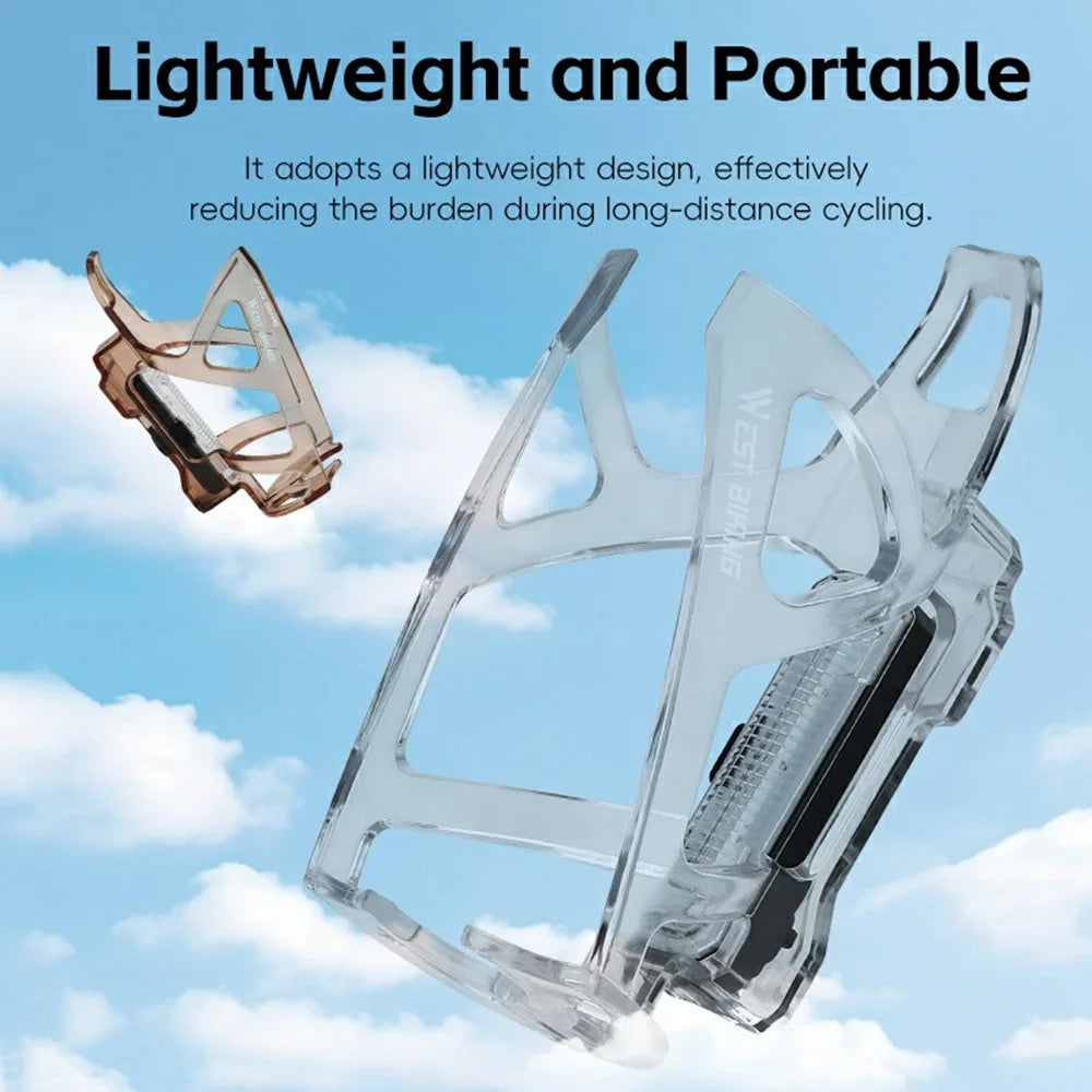 WEST BIKING YP0704049 For Mountain Road Bike Water Bottle Cage with Detachable Warning Light - Transparent - 7