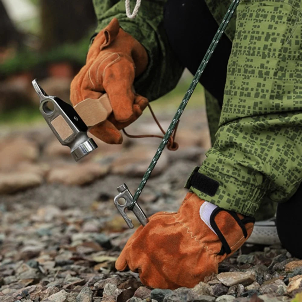 8 Bundles of Luminous Reflective Hiking Guyline High-Strength Outdoor Camping Adjustable Tent Rope with Aluminum Alloy Tensioner - Yellow - 6