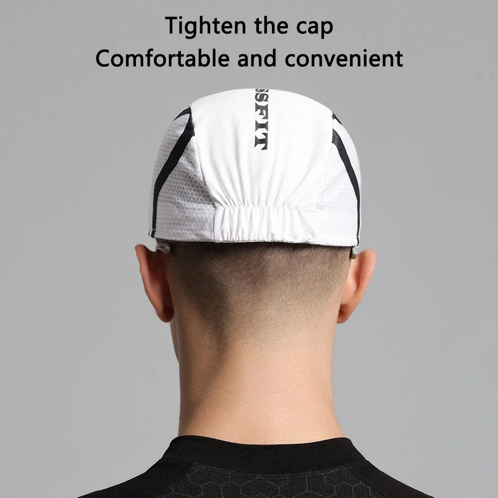 GOLOVEJOY XMZ287 Anti-UV Breathable Hat Cycling Skull Cap Under Helmet Liner with Sun Visor - White - 6