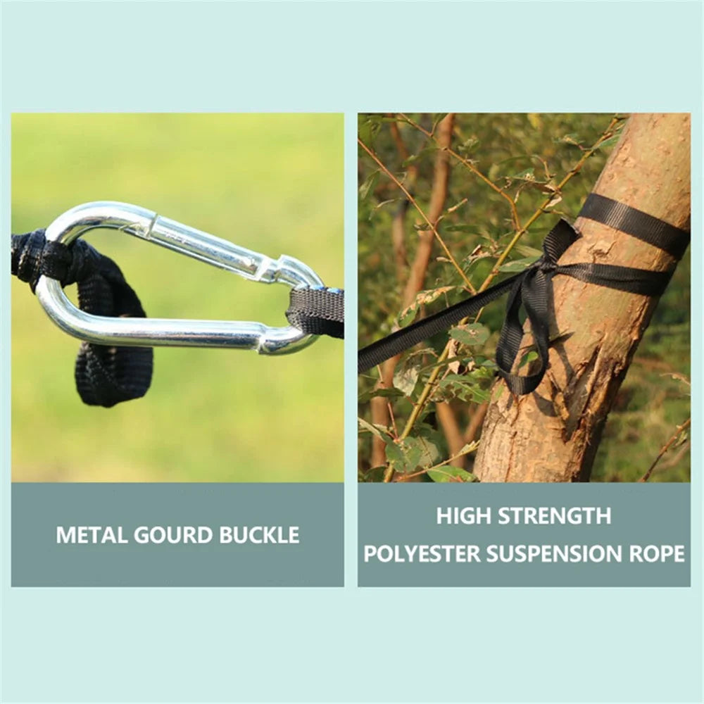 Camping Hammock Mosquito Net Hanging Bed for 2 People, Unfolded Size: 260x140cm - Khaki - 2
