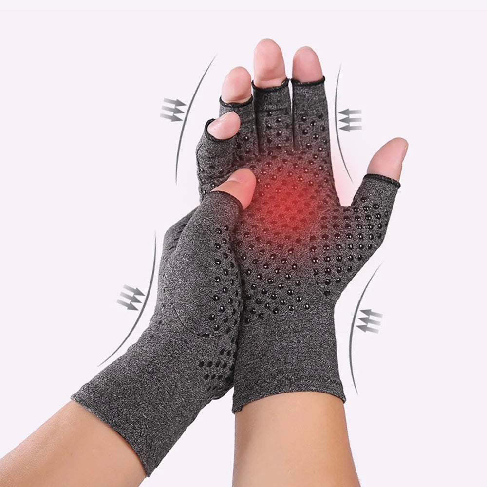 KYNCILOR A0046 1Pair Arthritis Gloves for Women/Men Relieve Pain Compression Gloves with Non-slip Grips for Swelling Rheumatoid - S - 5