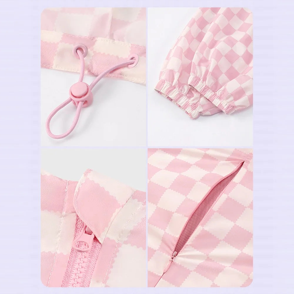 GOLOVEJOY FSY16 UPF 50+ Sun Protection Jacket Hoodie Clothing Summer Ice Silk Shirt - Short / Pink / S - 5