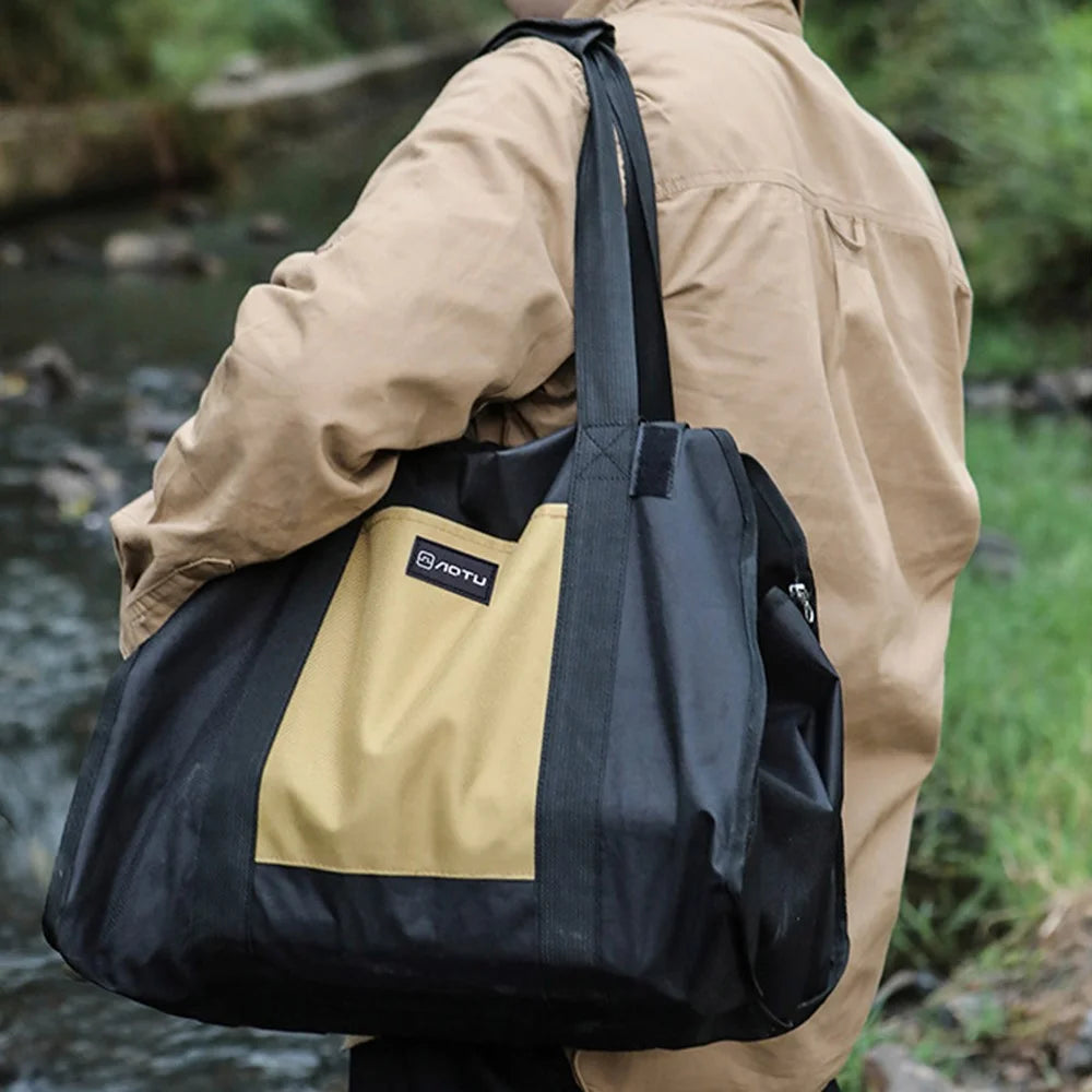 AOTU AT6550 Log Carrier Bag Oxford Cloth Tote Bag Picnic Utensil Storage Handbag for Hiking Camping - 7