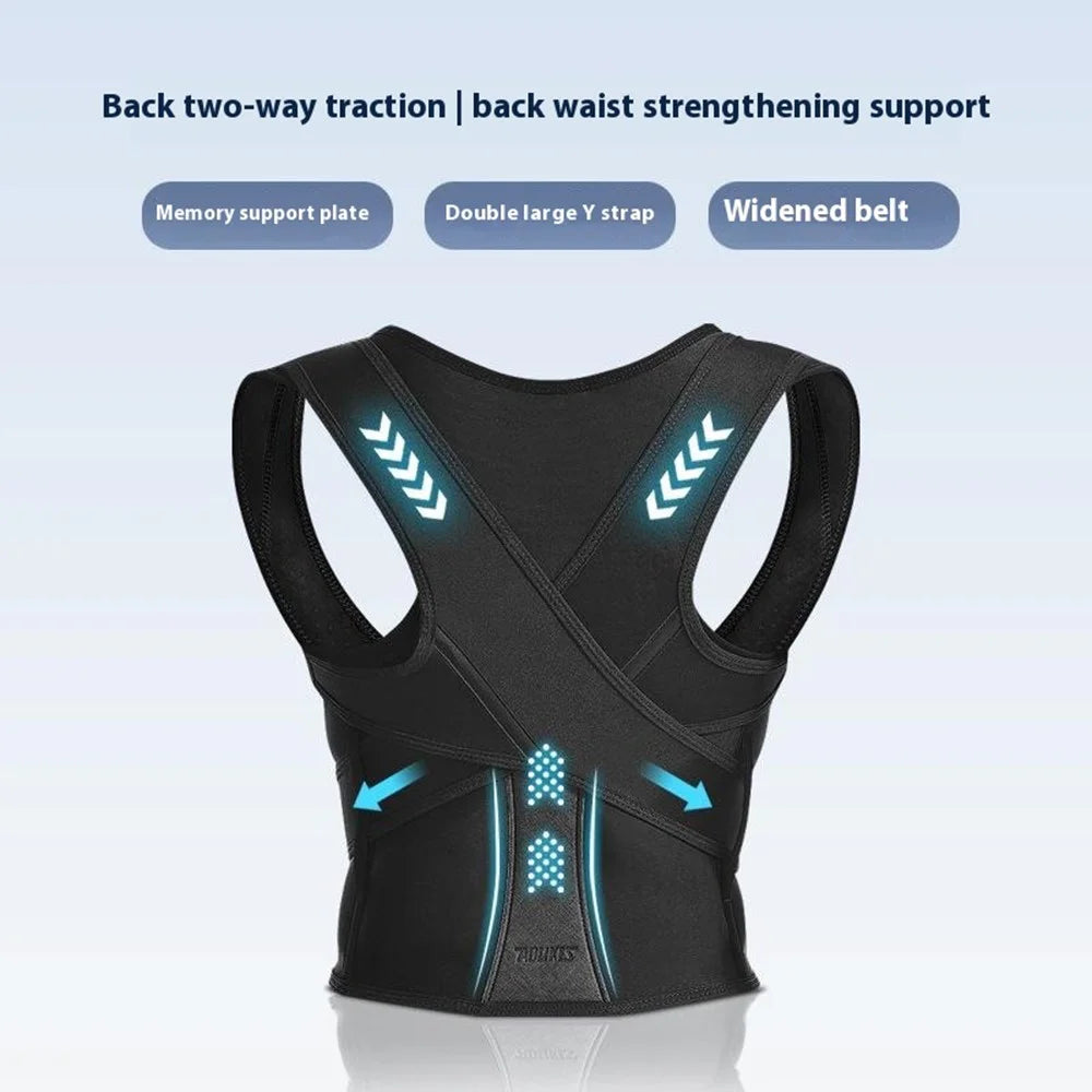 AOLIKES 3112 Adjustable Back Posture Corrector Strap Breathable Shoulder Support Belt - S - 2