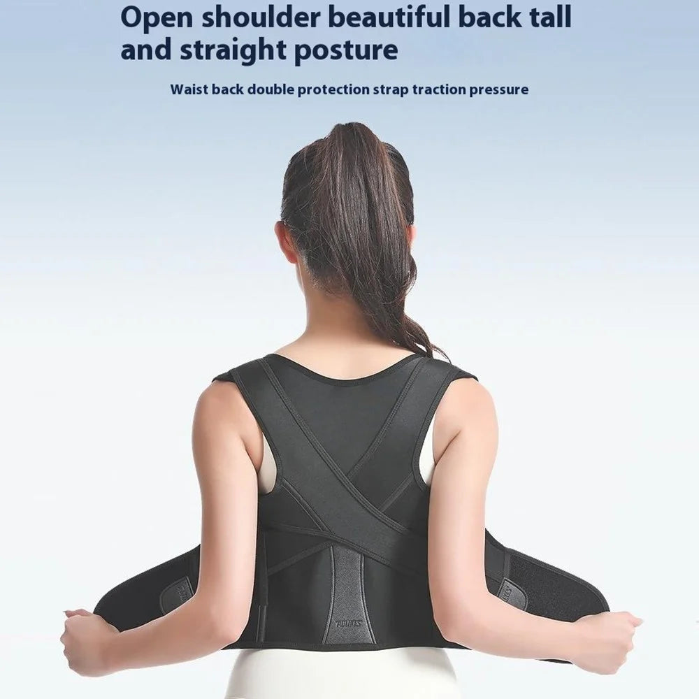 AOLIKES 3112 Adjustable Back Posture Corrector Strap Breathable Shoulder Support Belt - S - 4