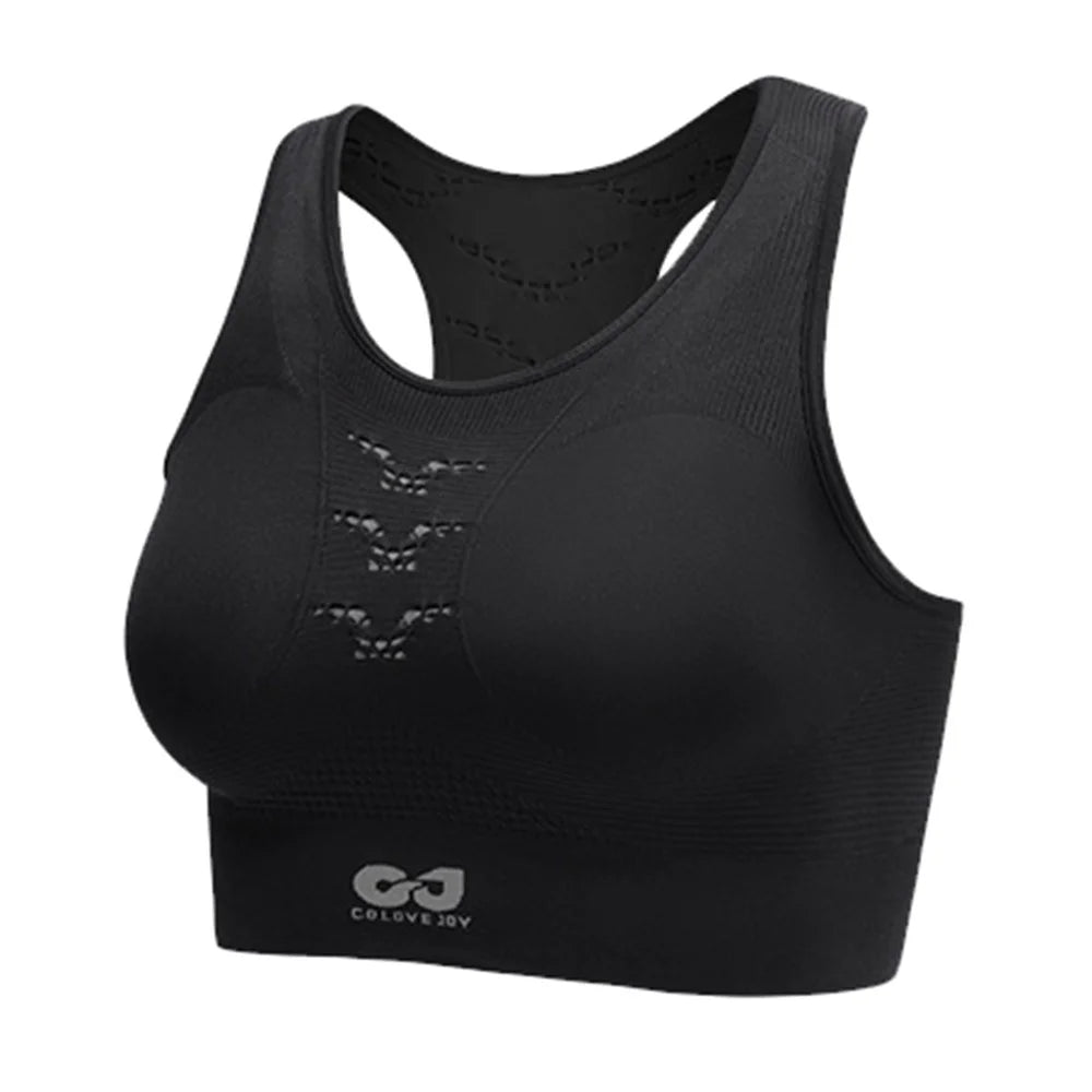 GOLOVEJOY YJ01 Size L Women Yoga Bra Summer Outdoor Sports Cycling Fitness Vest with Removable Chest Pads - Black - 1