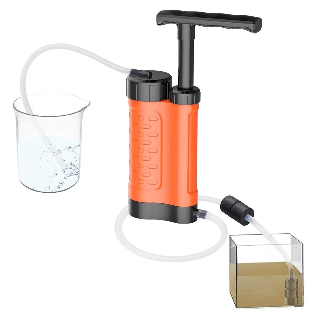 K8188 Portable Water Filter System for Outdoor Survival Emergency Water Pump Filtration Purifier (BPA Free, No FDA) - Orange - 2