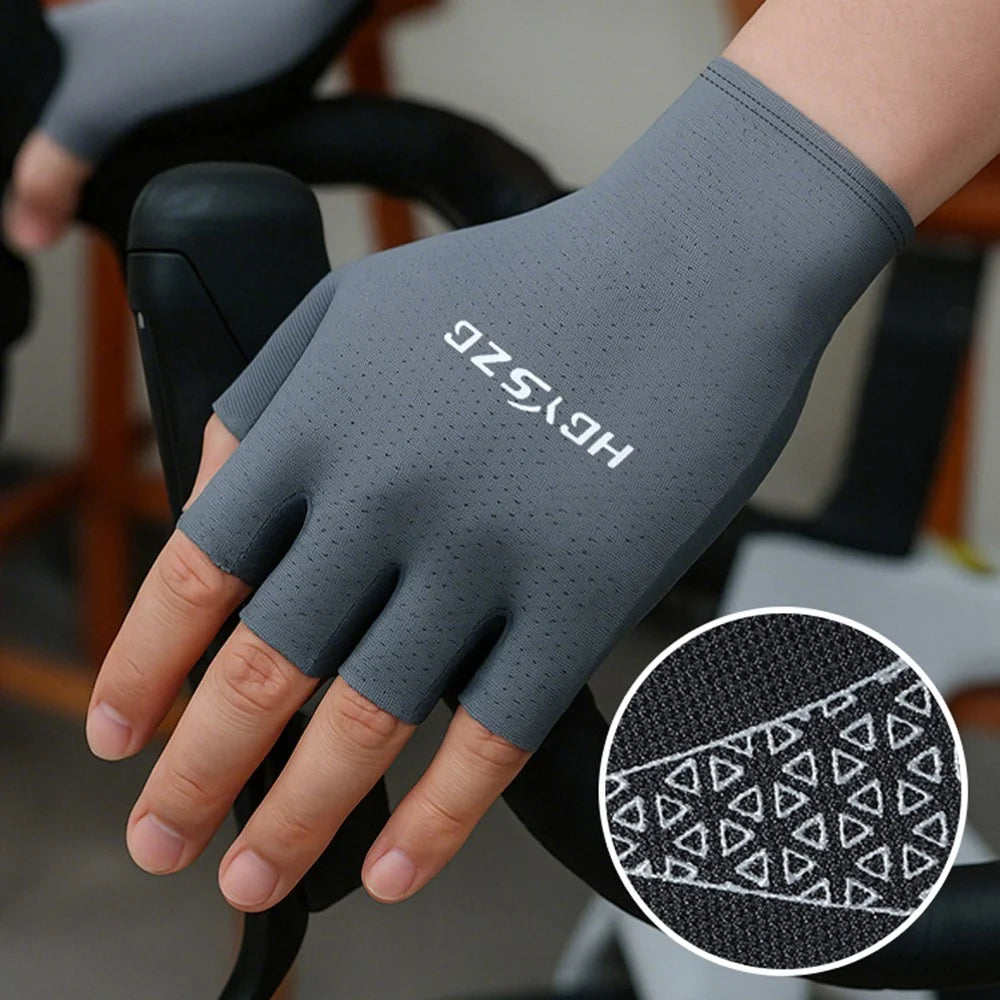 HGYSZG 1 Pair Size XL Cycling Summer Thin Half Finger Gloves Fitness Strength Training Unisex Gloves - Fluorescent Green - 3