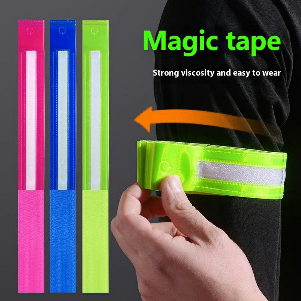 L8 2Pcs USB Rechargeable Reflective Armband Cycling Night Running Sports LED Light Arm Band - Green - 3
