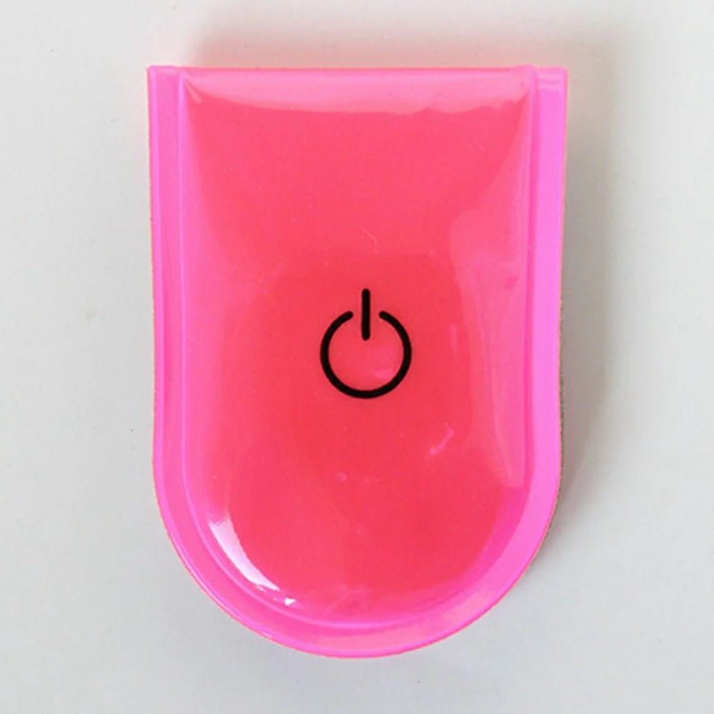 10Pcs / Set Flashing Magnetic LED Clip Lights for Night Running Safety Warning Lamp - Pink - 2