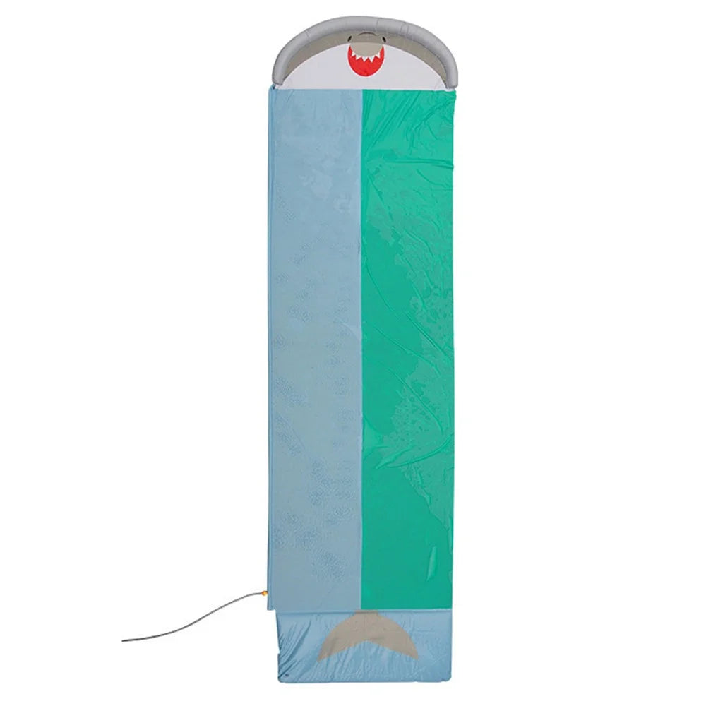 550cm Outdoor Inflatable Water Slide PVC Lawn Slip Interactive Aqua Glide Whale Shaped Waterslide Toy - 1