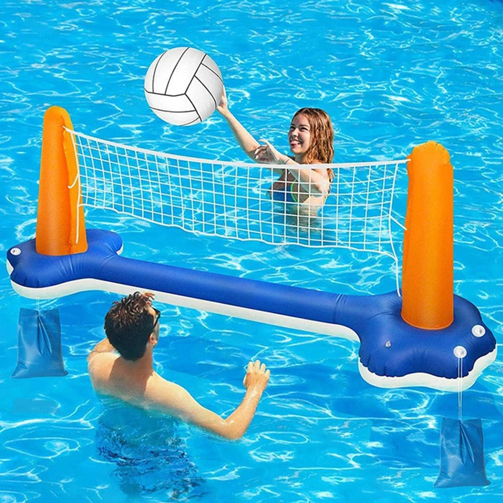 PVC Inflatable Basketball and Volleyball Stand for Kids Pool Interactive Entertainment Throwing Game Gift - 2