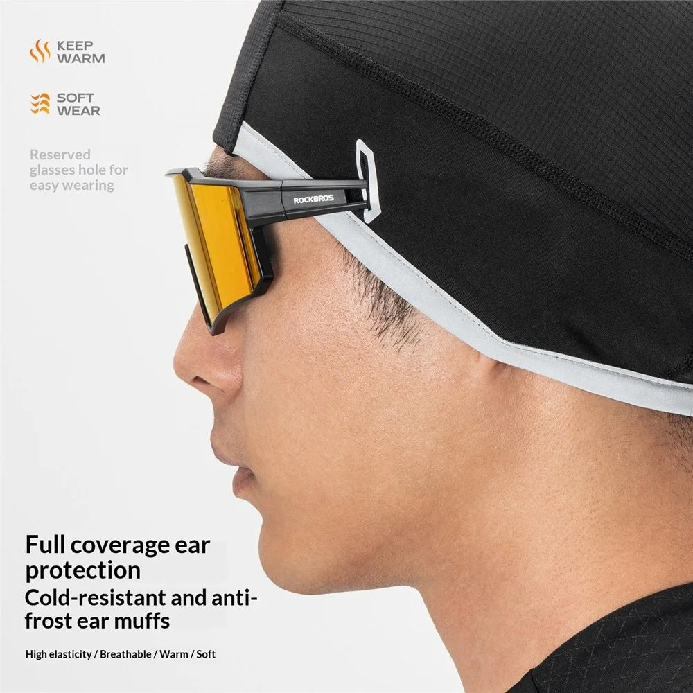 ROCKBROS 18250007 M016 18250007001 Outdoor Cycling Hat Thermal Fleece Headcover Extended Ear Flaps for Winter Riding - 7