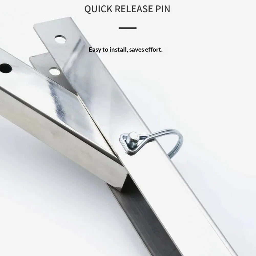 Universal Stainless Steel Boat Tug Wheels Removable Portable Cart Bracket for Surf Paddleboards - 5