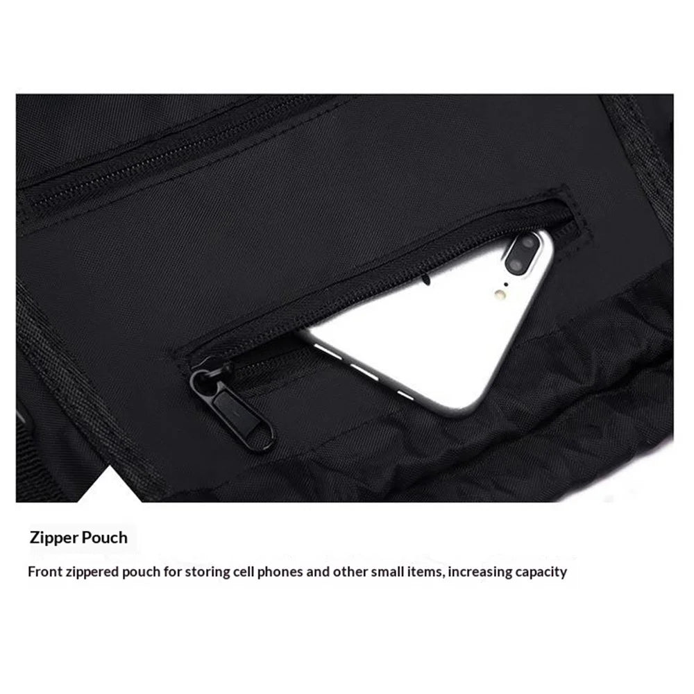 Basketball Backpack Large Capacity Outdoor Sports Bag Drawstring Design Multi Function Storage - Light Grey - 6