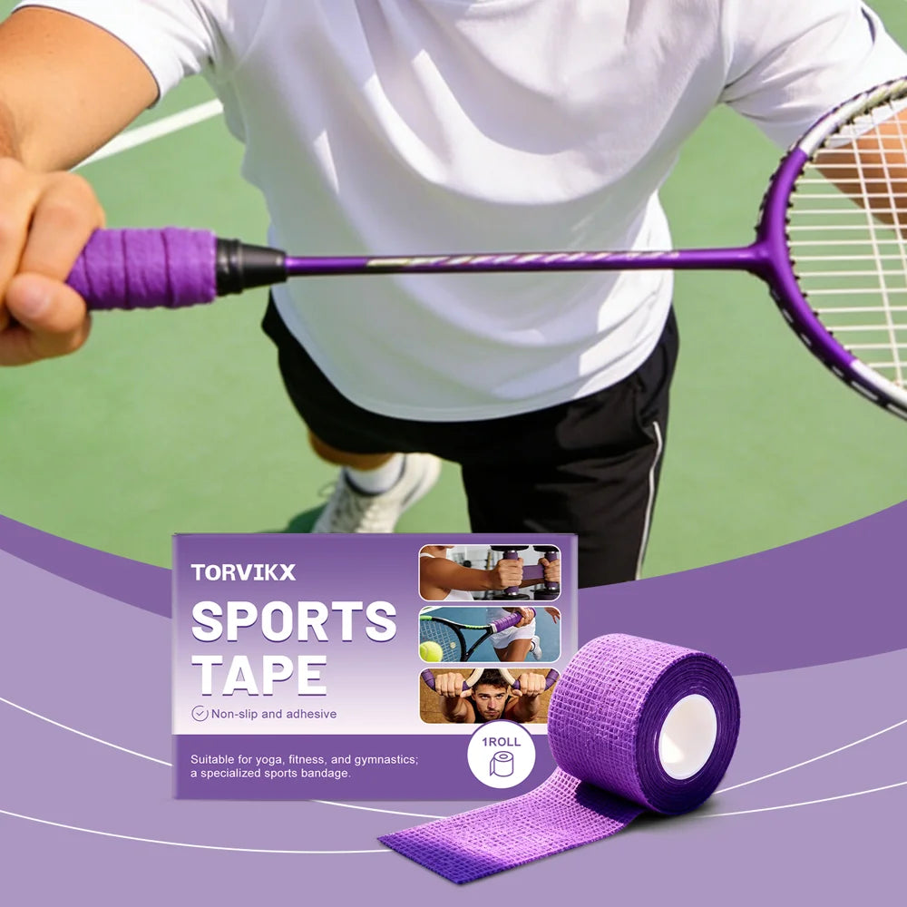TORVIKX 7.5cm Width Sports Anti-Slip Tape Non-Woven Fabric Grip Enhancer for Yoga Mat Racket Gym Bar, Length: 4m - 1 Piece - 5