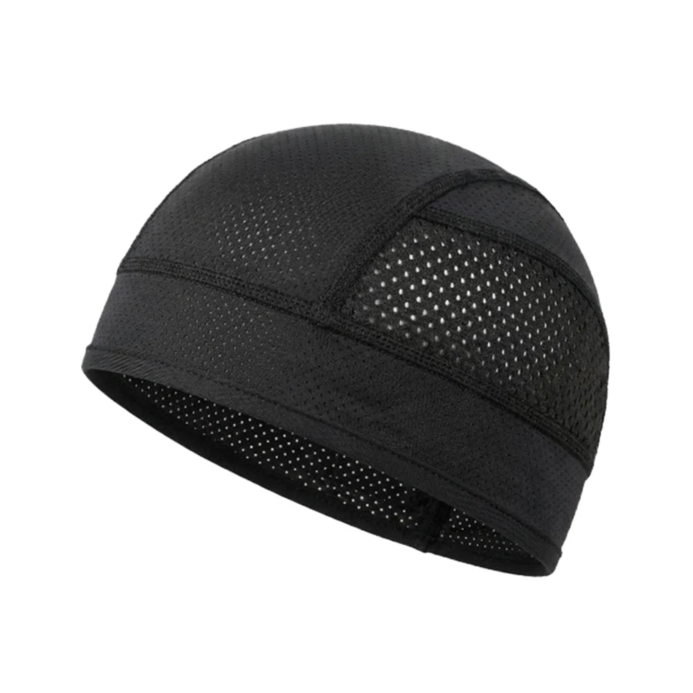 Breathable Mesh Summer Cycling Cap UPF50+ UV Protection Quick Dry Skull Hat for Men Women - Black - 1