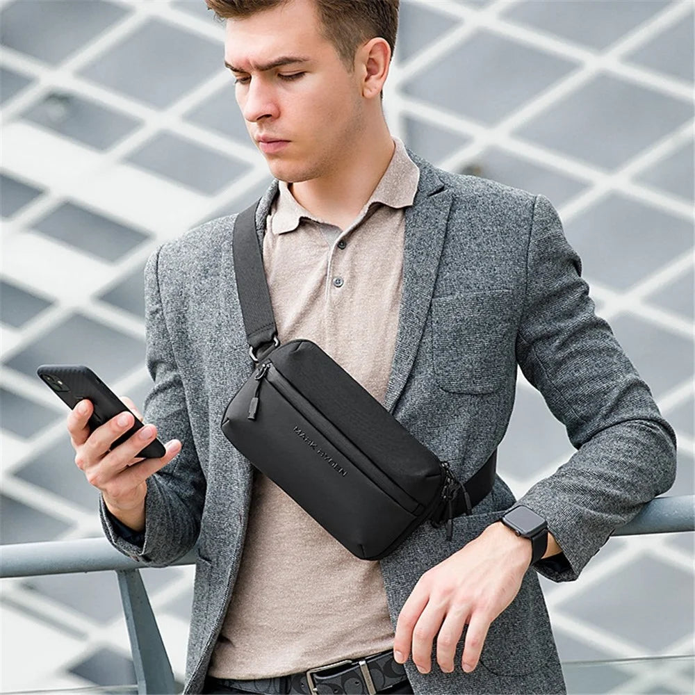 MARK RYDEN MR8712 Stylish Men Oxford Cloth Single Shoulder Chest Bag Lightweight Student Casual Crossbody Bag - 2