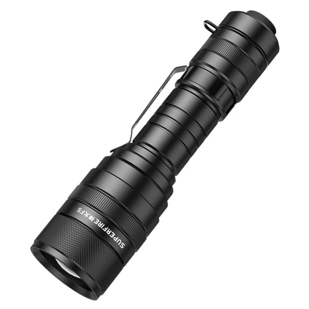 SUPERFIRE F5 Zoomable Flashlight Waterproof Portable Night Light with Waist Clip, Direct Charging Model - 1