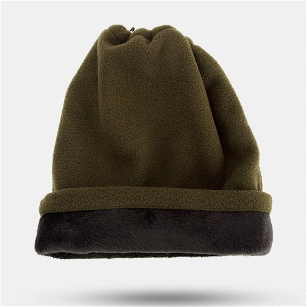AOTU Multifunctional Winter Outdoor Cycling Skiing Face Mask Dual Layer Thermal Fleece Neck Gaiter - Army Green - 3