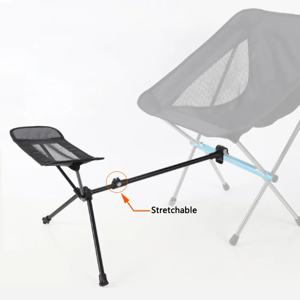 HALIN Camping Chair Foot Rest 600D Cationic + Aluminum Alloy Footrest Leg Rest Fits 18-30mm Diameter Rod - 3